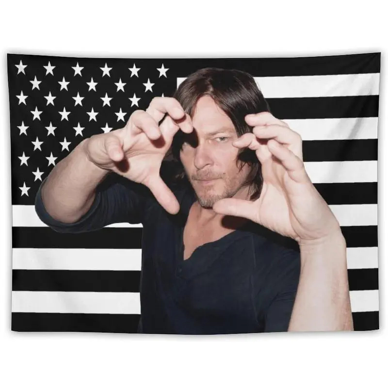 Wall Scroll Tapestry - VIKAMA Daryl Dixon Permadani Bendera Amerika