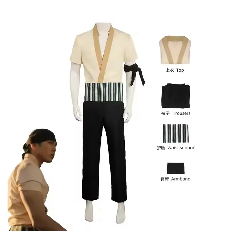 Zoro Anime Merchandise - Kostum Cosplay Roronoa Zoro Versi Live