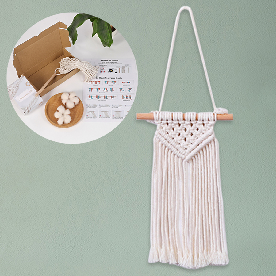 Wall Scroll Tapestry - Kit permadani Mini rajut buatan tangan
