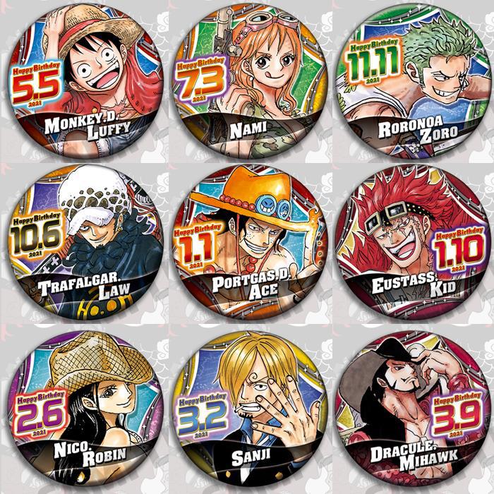 Zoro Anime Merchandise - Set Pin Lencana Anime One Piece