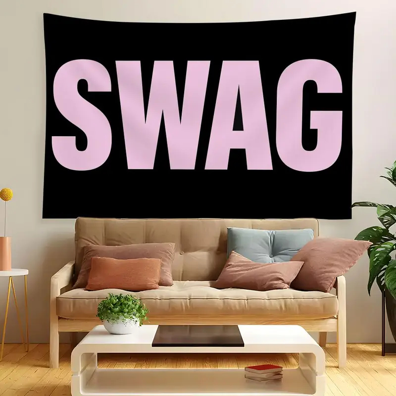 VIKAMA SWAG Hip-Hop Minimalis  - Wall Scroll Tapestry ulasan dan harga