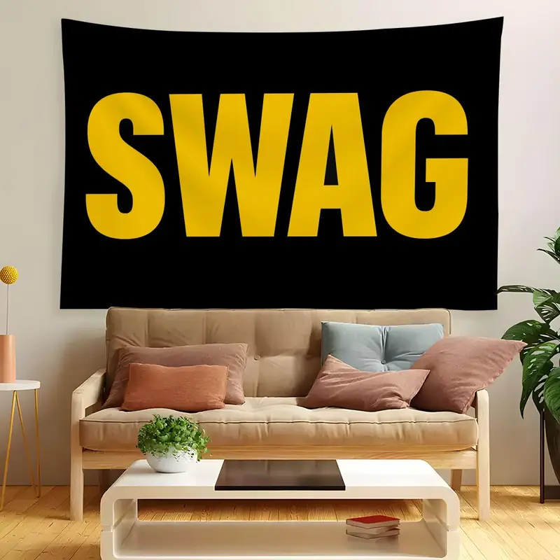 VIKAMA SWAG Hip-Hop Minimalis  - Wall Scroll Tapestry ulasan dan harga