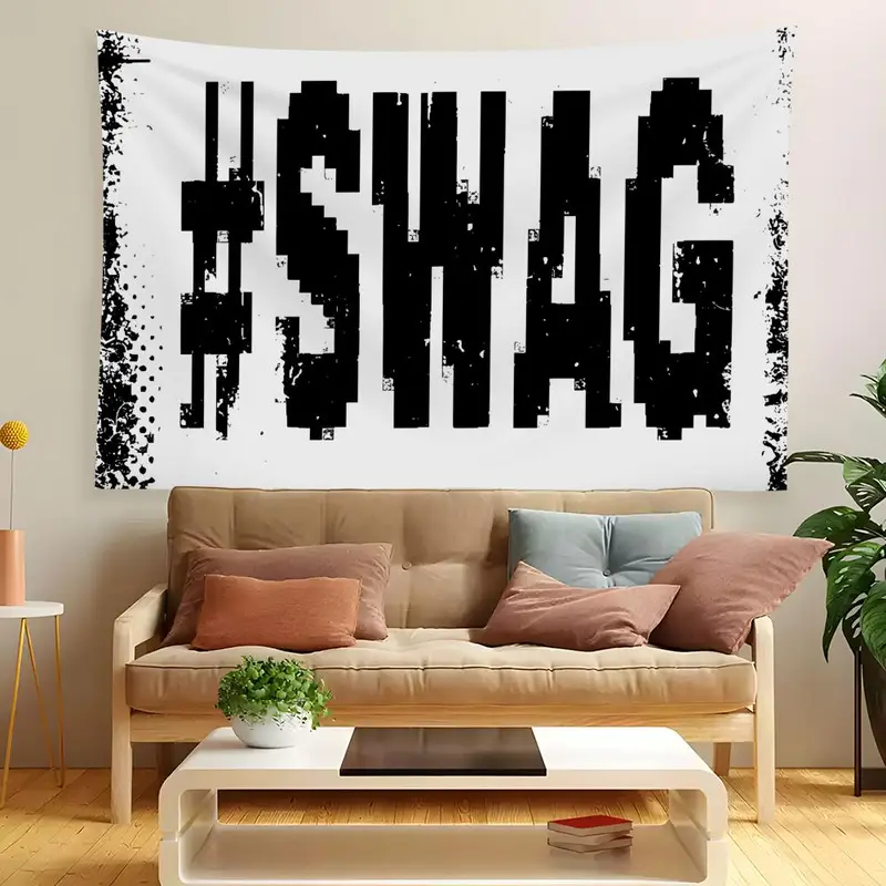 VIKAMA SWAG Hip-Hop Minimalis  - Wall Scroll Tapestry ulasan dan harga
