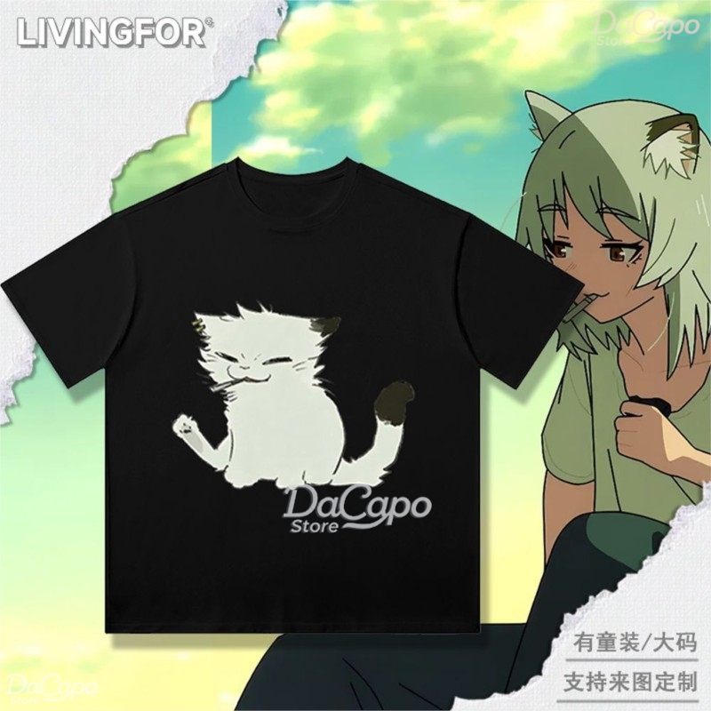 Chainsmoker Cat Yaniko Satou K - Anime Merchandise T-Shirts ulasan dan harga