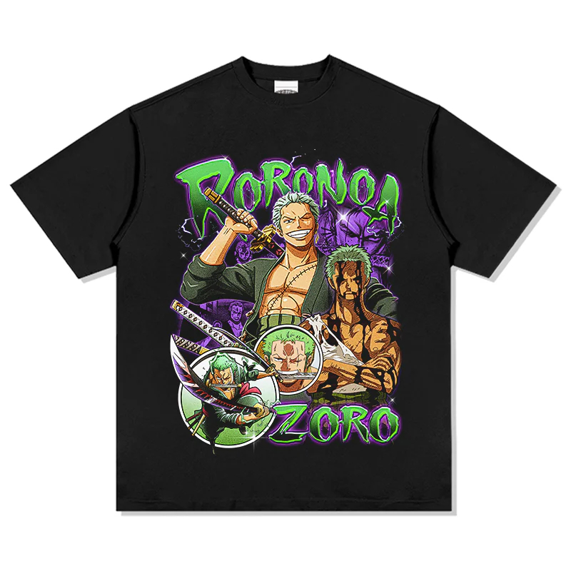 Kaus Cetak Periferal ONE PIECE - Zoro Anime Merchandise ulasan dan harga