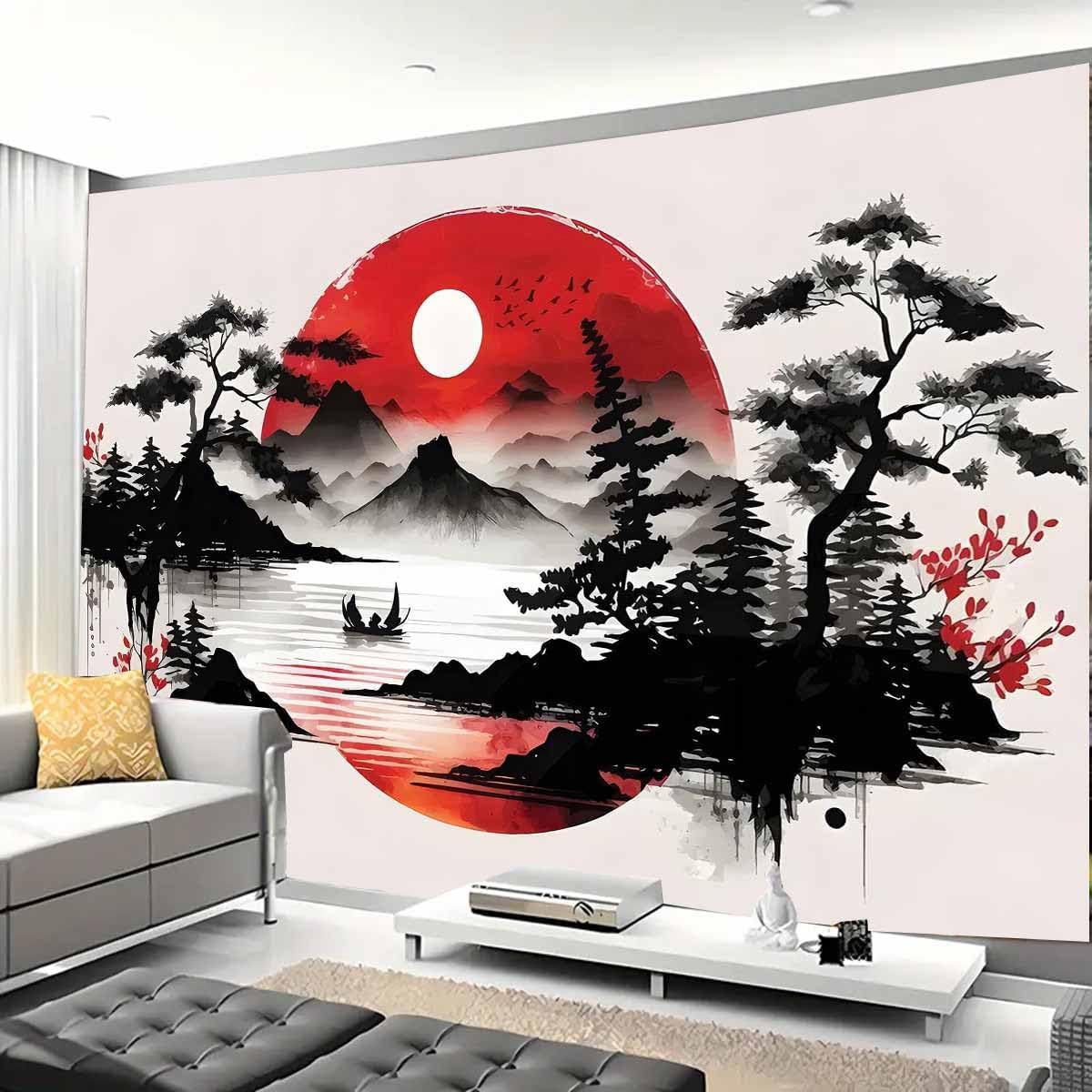 Tapestry Pemandangan Gunung Je - Wall Scroll Tapestry ulasan dan harga
