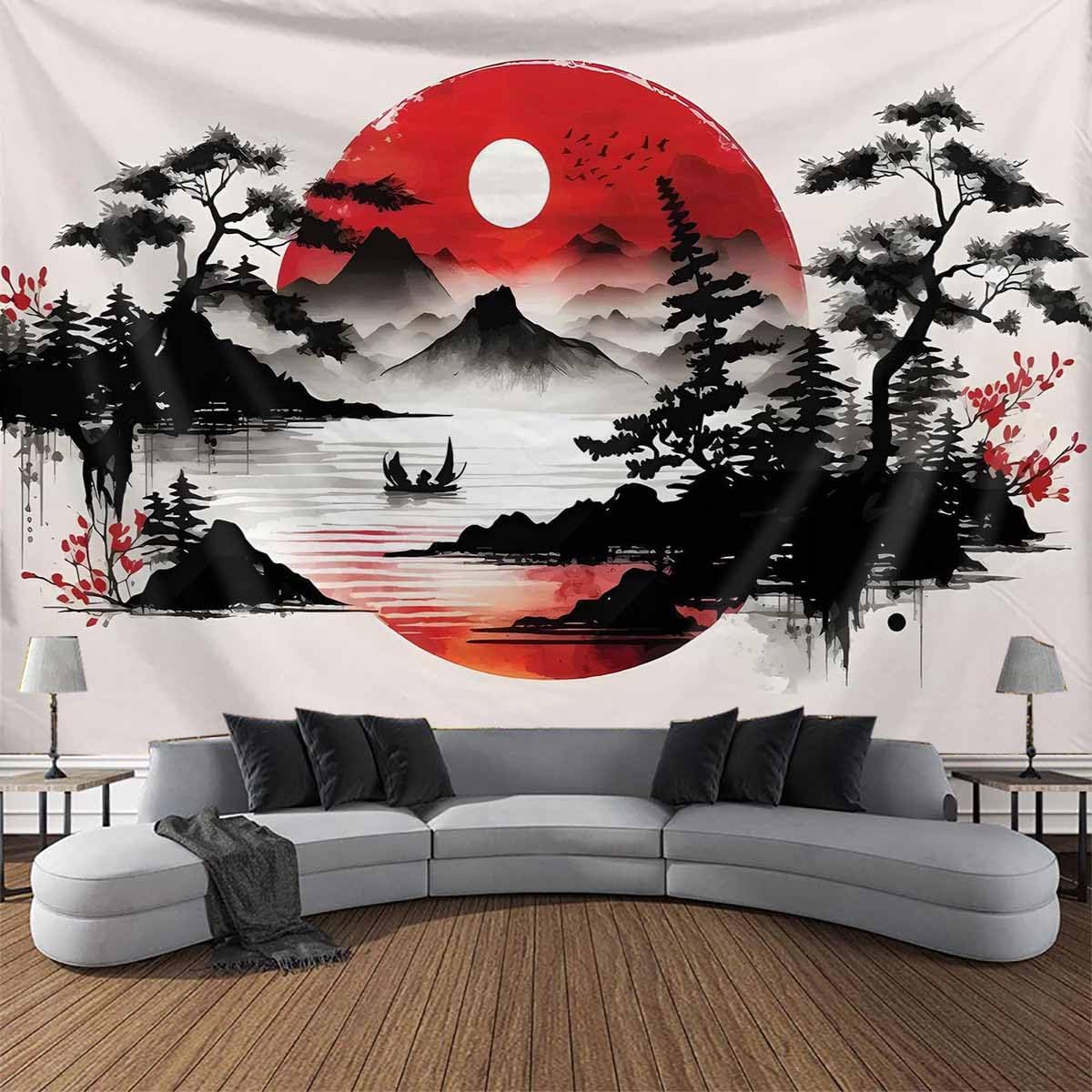 Tapestry Pemandangan Gunung Je - Wall Scroll Tapestry ulasan dan harga