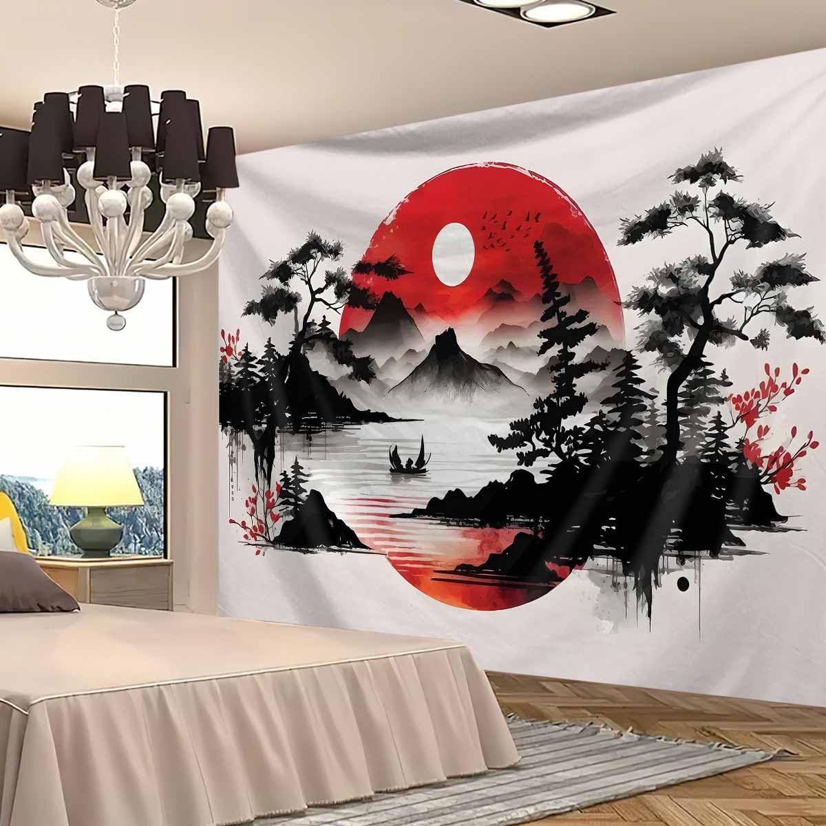 Tapestry Pemandangan Gunung Je - Wall Scroll Tapestry ulasan dan harga