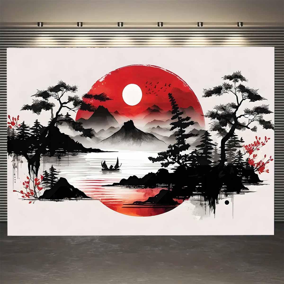 Tapestry Pemandangan Gunung Je - Wall Scroll Tapestry ulasan dan harga