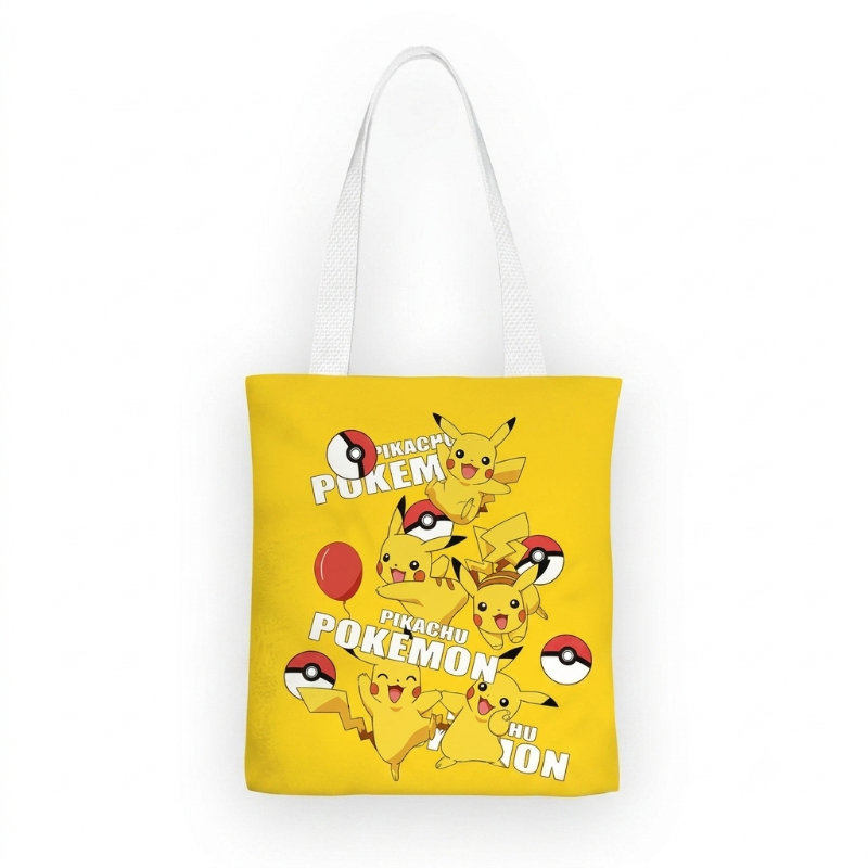 Tas Tote Kanvas Pikachu, Tas S - Anime Merch Shopping ulasan dan harga